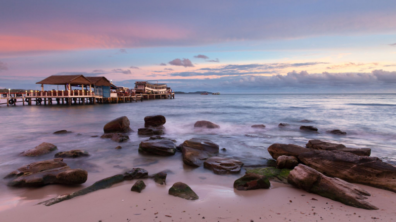 Day 10 Sihanoukville Sunset On Beach